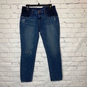 A Pea in The Pod Side Panel Ankle Skinny Jeans